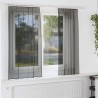 Rideaux en voile avec passe-tringles 2 pcs noir 