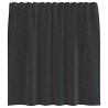 Rideaux en voile avec passe-tringles 2 pcs noir 