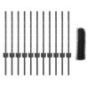 Ensemble de clôture de jardin Pack de 2 Gris Métal Grand 
