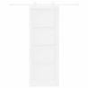 Porte coulissante avec kit de quincaillerie blanche 78x211 cm en pin massif 