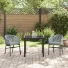 Ensemble de salle à manger de jardin 3 pièces - Rattan poly gris 