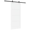 Porte coulissante avec quincaillerie blanche 86x198,5 cm en pin massif 