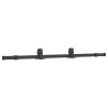 Porte coulissante kit quincaillerie noir 76x205 cm verre trempé 