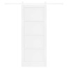 Porte coulissante avec kit Blanc 86x211 cm Bois massif en pin 