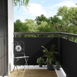 Paravent de balcon noir 300x80 cm résine tressée 