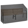 Housse de banc de jardin 8 œillets 190x70x70/88 cm polyéthylène 