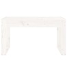 Banc de jardin blanc 80x38x45 cm bois massif de pin 