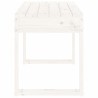 Banc de jardin blanc 80x38x45 cm bois massif de pin 