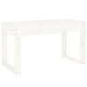 Banc de jardin blanc 80x38x45 cm bois massif de pin 