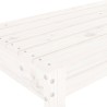 Banc de jardin blanc 80x38x45 cm bois massif de pin 