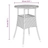 Table de jardin Ø60x75 cm Acacia et résine tressée Gris 