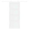 Porte coulissante avec kit de matériel 'ORKDAL'Bois massif blanc de pin 