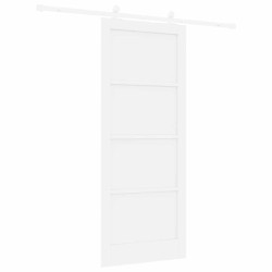 Porte coulissante avec kit de matériel 'ORKDAL'Bois massif blanc de pin 