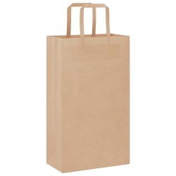 Sacs en papier 50 pcs avec poignées marron 21x11x36 cm 