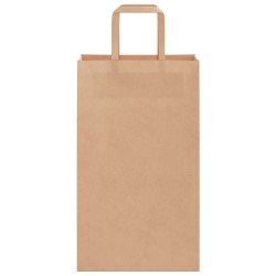 Sacs en papier 50 pcs avec poignées marron 21x11x36 cm 