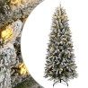 Sapin de Noël artificiel 150 LED et flocon de neige 120 cm 