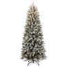 Sapin de Noël artificiel 150 LED et flocon de neige 120 cm 