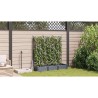 Jardinière avec treillis 3 pcs Grise 120x40x125,5 cm 