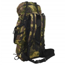 Sac à dos de randonnée vert camouflage 80 L tissu oxford 