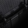 Boîte de rangement de jardin 90 L Noir PP Rotin 