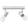 Projecteur plafond 2 voies réglable blanc E27 