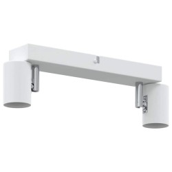 Projecteur plafond 2 voies réglable blanc E27 