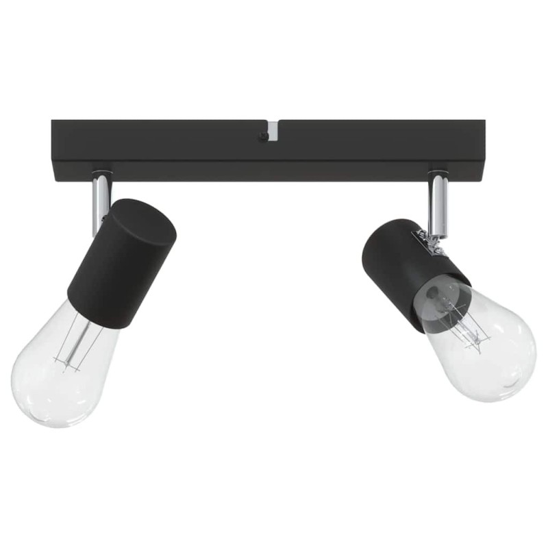 Projecteur de plafond 2 voies ajustable noir E27 