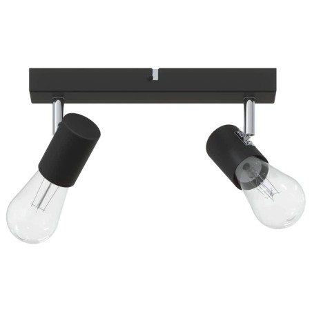Projecteur de plafond 2 voies ajustable noir E27 