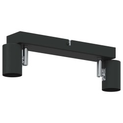 Projecteur de plafond 2 voies ajustable noir E27 