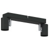 Projecteur de plafond 2 voies ajustable noir E27 