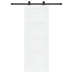 Porte coulissante avec kit de quincaillerie 'ORKDAL'en bois massif de pin blanc 