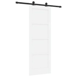 Porte coulissante avec kit de quincaillerie 'ORKDAL'en bois massif de pin blanc 