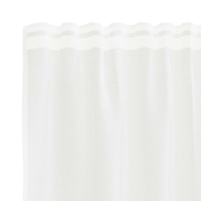 Rideaux avec des rideaux Floral Blanc 1200 x 240 cm Polyester 
