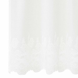 Rideaux avec des rideaux Floral Blanc 1200 x 240 cm Polyester 