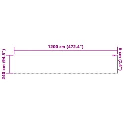 Rideaux avec des rideaux Floral Blanc 1200 x 240 cm Polyester 