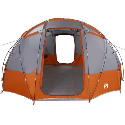 Tente Gris et orange Large Polyester et fibre de verre 