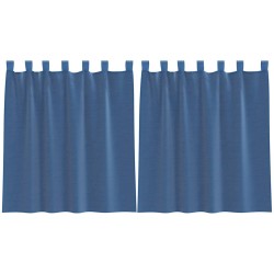 Rideaux en voile avec passe-tringles 2 pcs bleu royal 