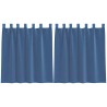 Rideaux en voile avec passe-tringles 2 pcs bleu royal 