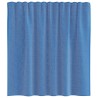 Rideaux en voile avec passe-tringles 2 pcs bleu royal 
