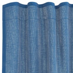 Rideaux en voile avec passe-tringles 2 pcs bleu royal 