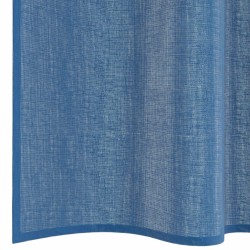 Rideaux en voile avec passe-tringles 2 pcs bleu royal 