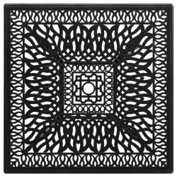 Table de jardin Noir 90x90x73 cm Aluminium coulé 
