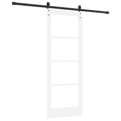 Porte Coulissante avec Ensemble de Quincaillerie 'ORKDAL'Blanche 78x202 cm 