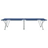 Lit de camping pliable avec sac de transport bleu en tissu Oxford 600D 