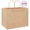 Sacs en papier 250 pcs avec poignées marron 32x22x24 cm 