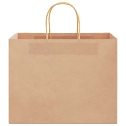 Sacs en papier 250 pcs avec poignées marron 32x22x24 cm 