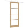 Ensemble de porte coulissante avec matériel 93x232 cm en bois massif de pin 