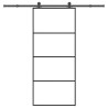 Porte coulissante avec kit de quincaillerie 90x205 cm Verre ESG 
