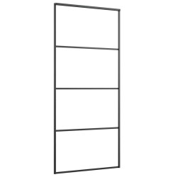 Porte coulissante avec kit de quincaillerie 90x205 cm Verre ESG 