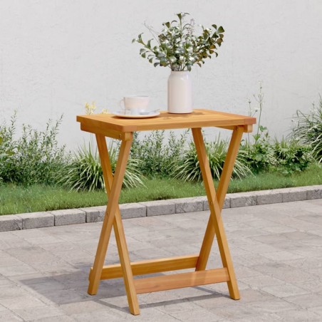 Table pliable de jardin 50x36x60 cm bois d'acacia solide 